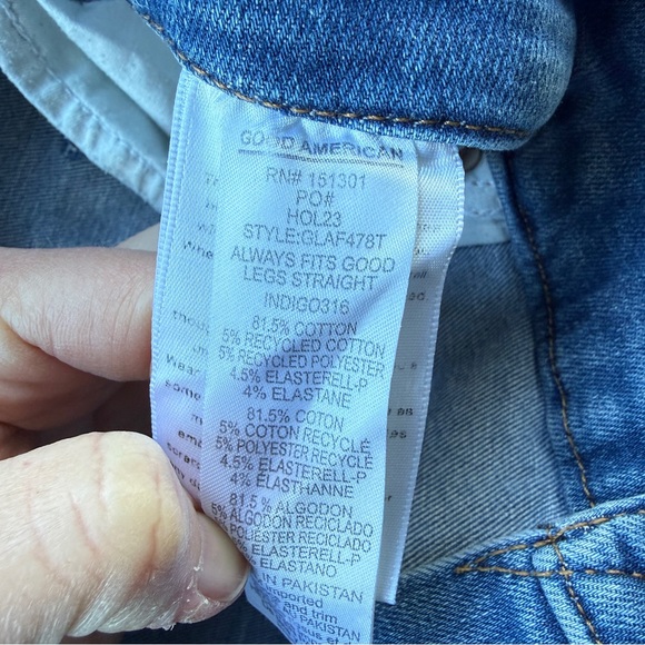Good American “Always Fits” Good Legs Straight Jeans Size 20–26 - Picture 3 of 7